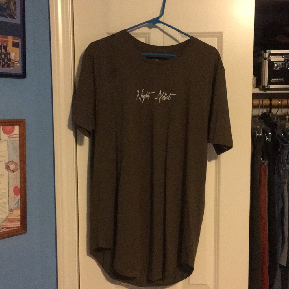 ASOS “Night Addict” scallop t-shirt